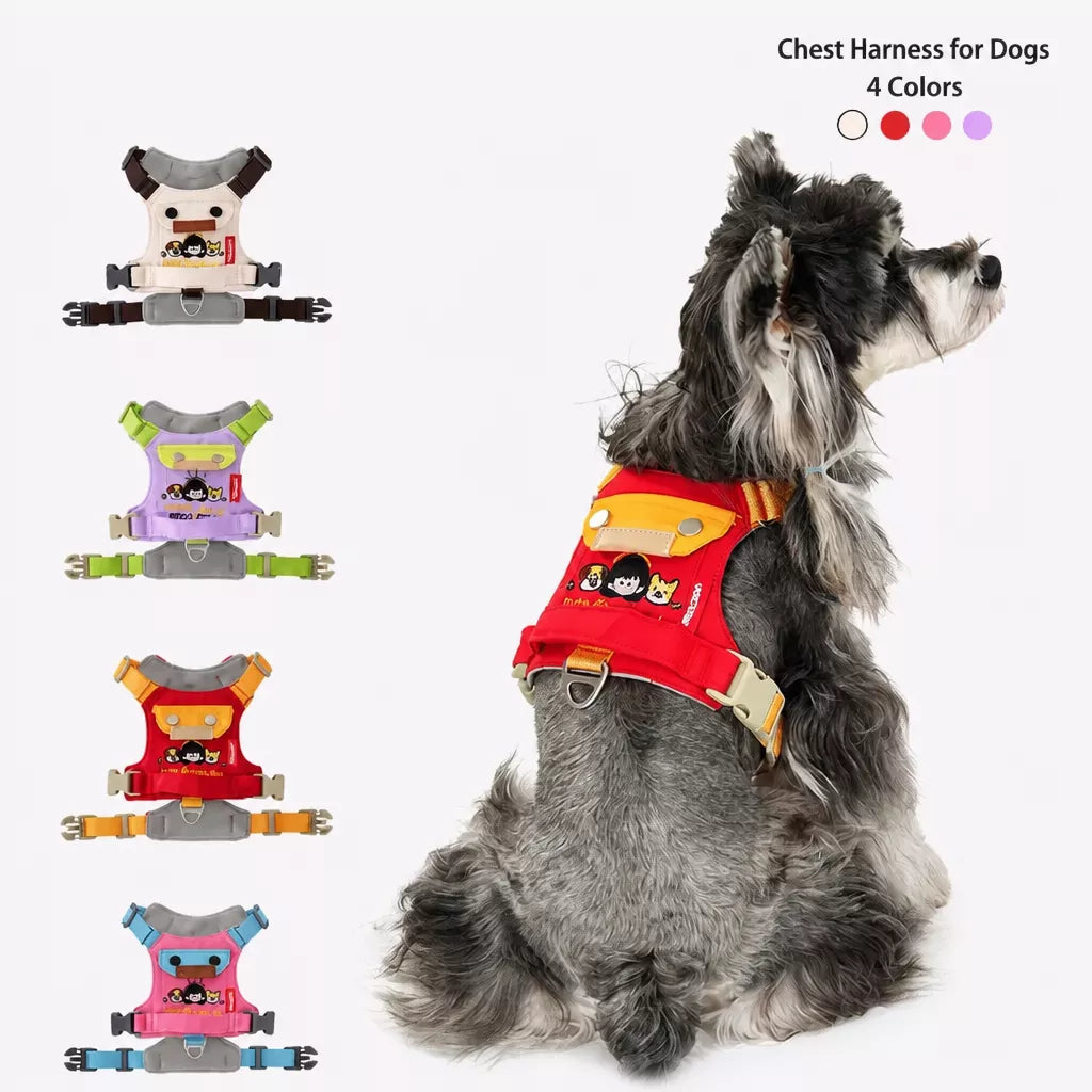 Adjustable Vest-Style Dog Harness with Leash for Walks