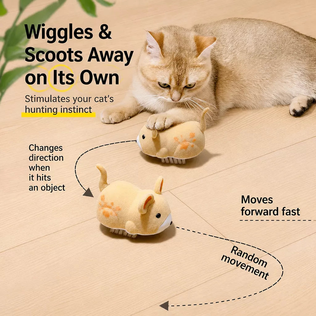 Electronic Plush Mouse Cat Toy with Sound
