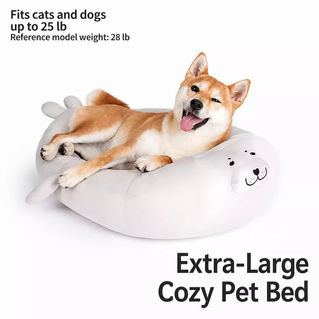 Semi-Enclosed Washable Pet Bed for Cats and Dogs