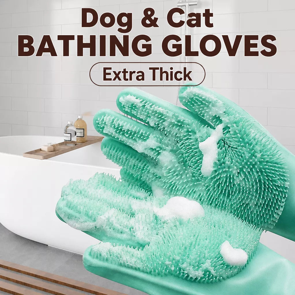 Pet Bathing and Grooming Gloves