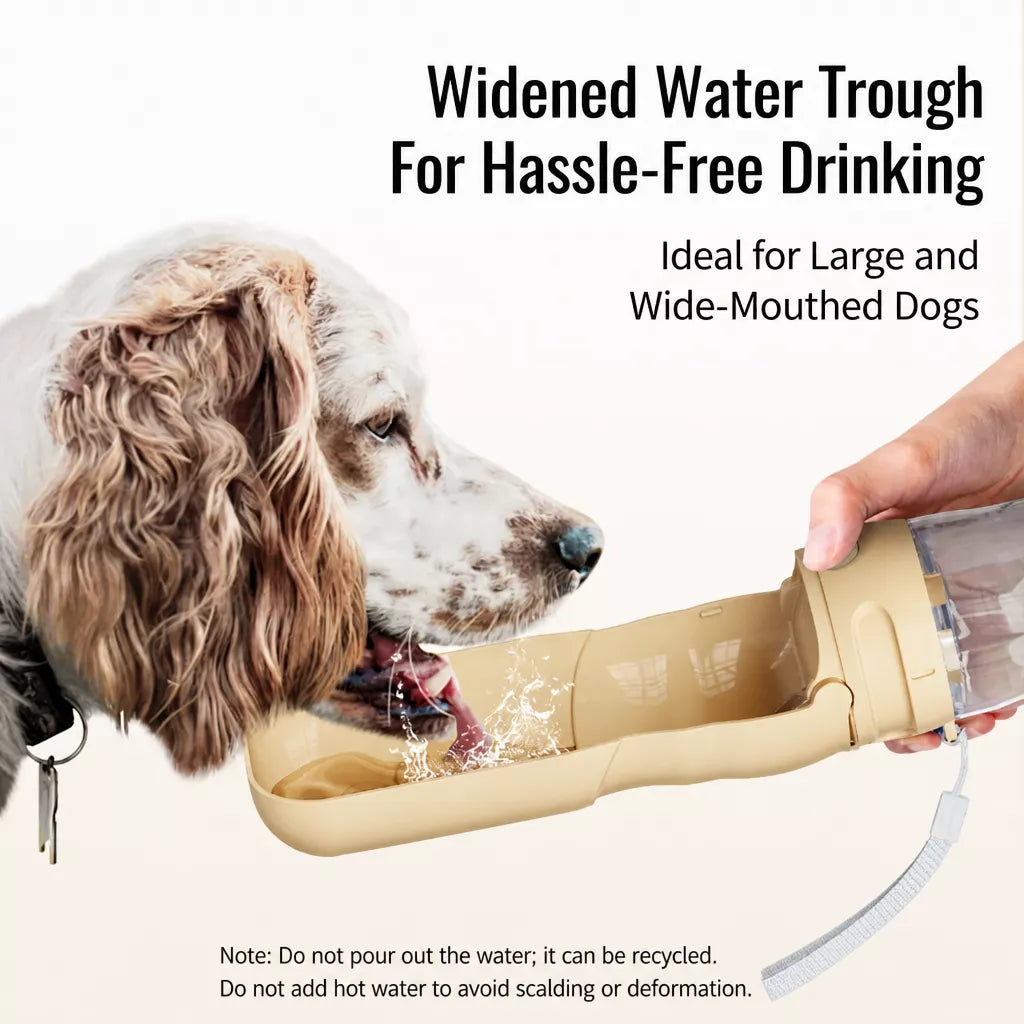 Portable Pet Water Bottle with Foldable Drinking Cup for Dogs & Cats