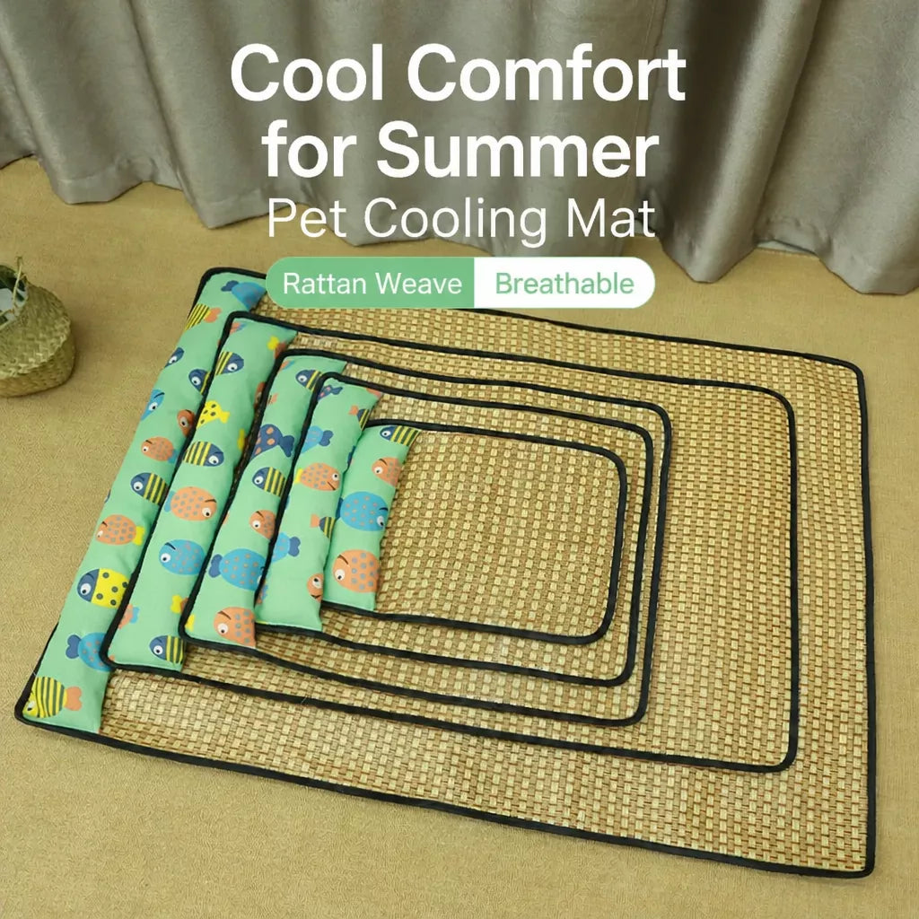 Cotton-Linen Pet Bed Mat for Dogs and Cats
