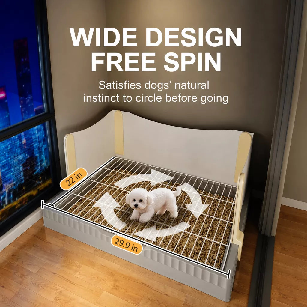 Plastic Dog Potty Tray with Splash Guard and Handle