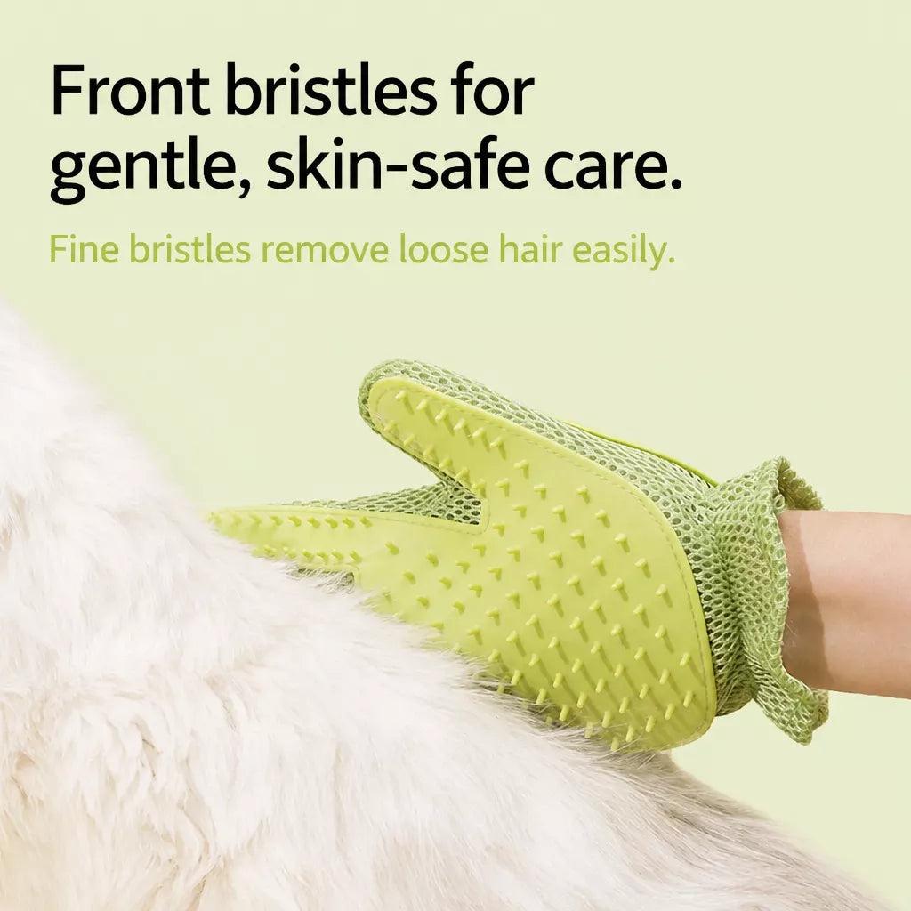 Double-Sided Cat Grooming Glove for Loose Fur