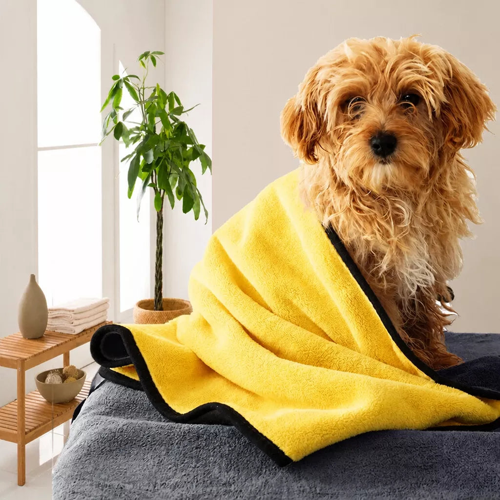 Thick Quick-Dry Pet Drying Towel for Dogs & Cats