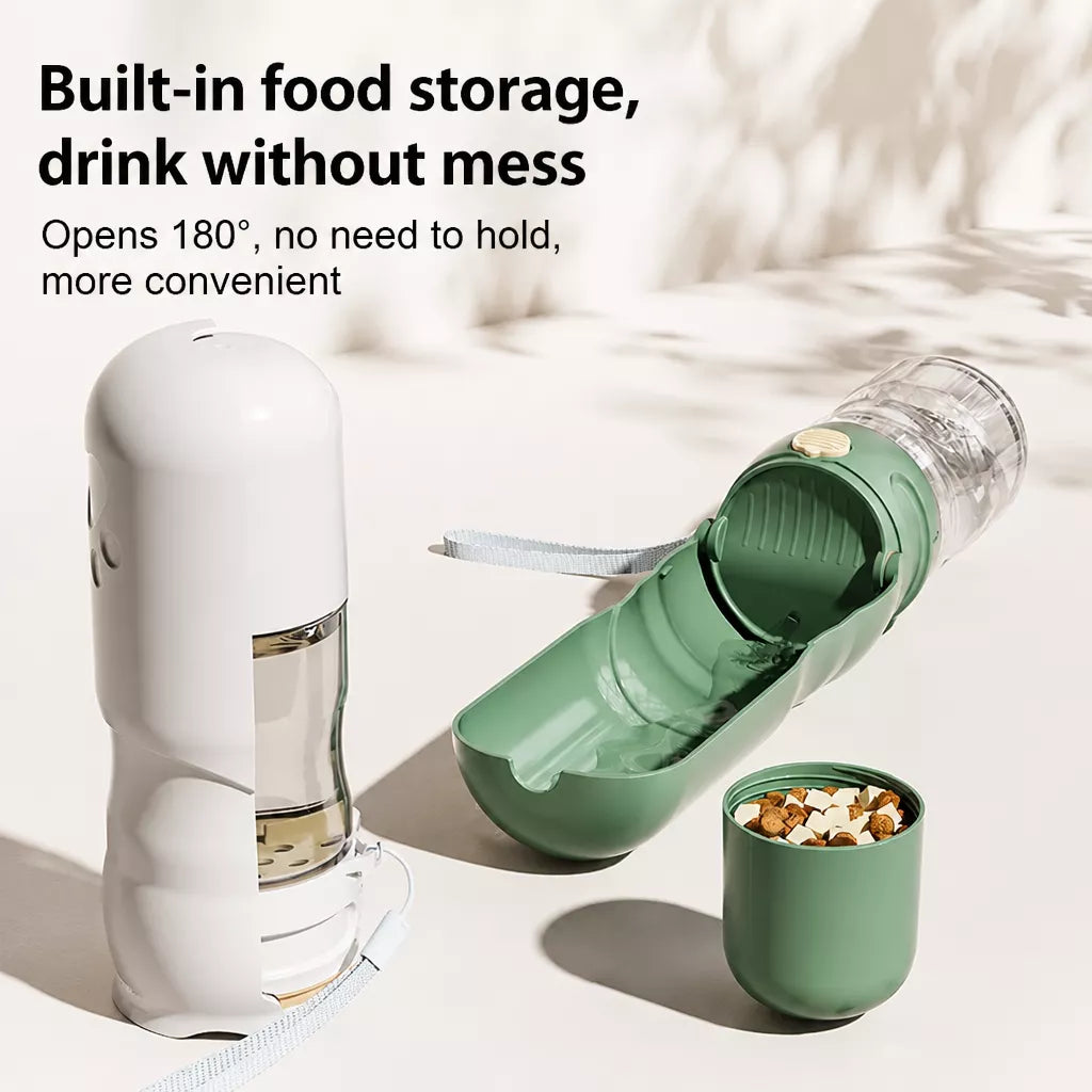 Portable Pet Water Bottle with Foldable Drinking Cup for Dogs & Cats