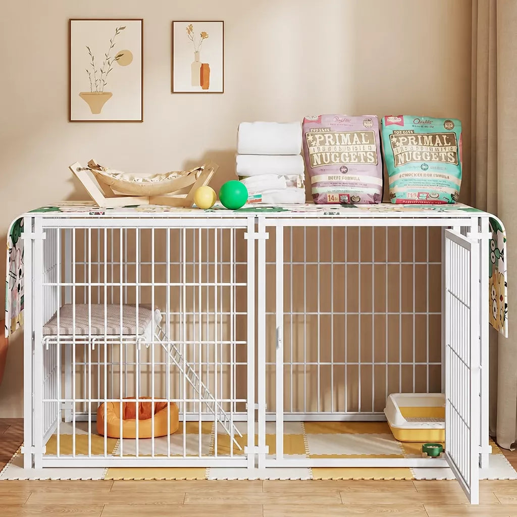 Covered Indoor Pet Playpen with Door