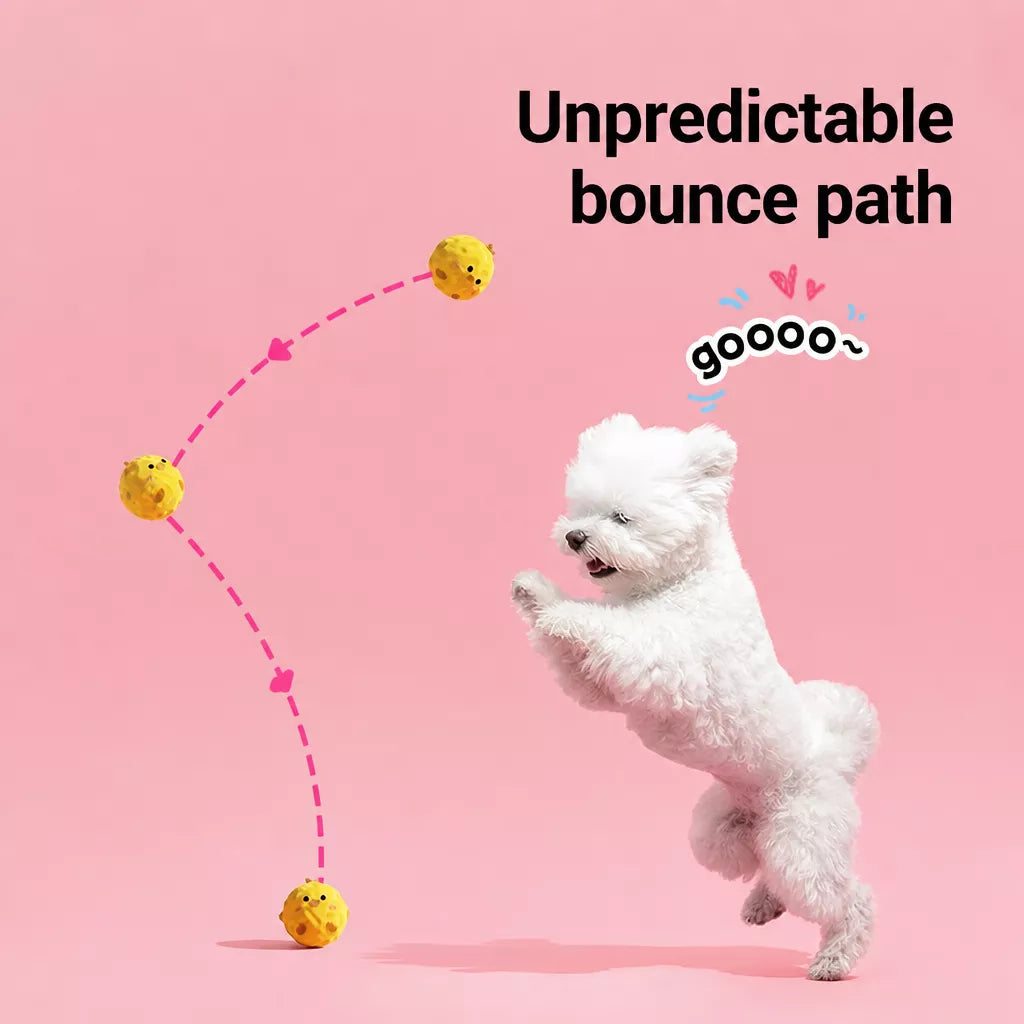 Cartoon Spiky Squeaky Ball Toy for Dogs