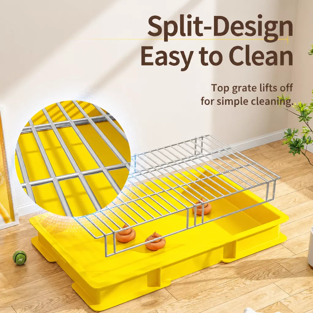Dog Potty Training Tray with Grate for Small to Large Dogs