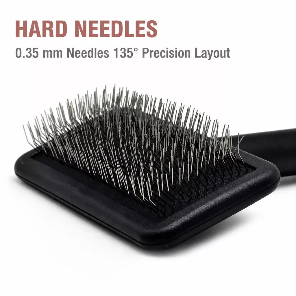 Pet Grooming Pin Brush for Detangling and Fluffing