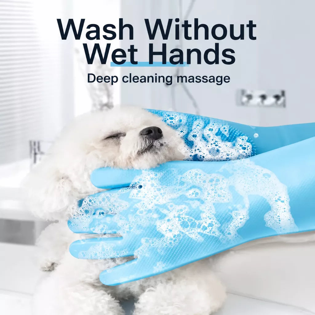 Pet Bathing & Grooming Gloves