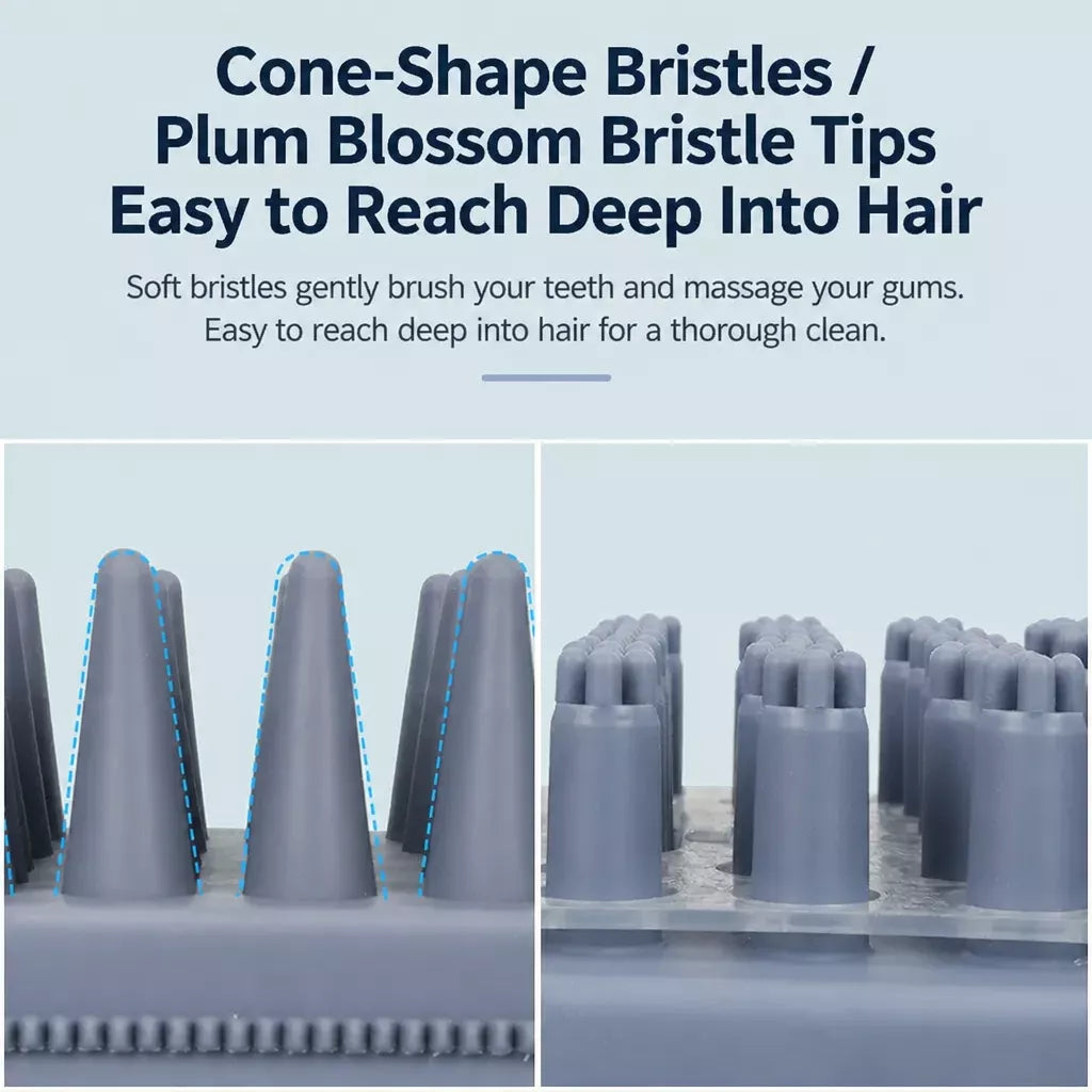 Silicone Pet Bath & Grooming Brush for Dogs and Cats