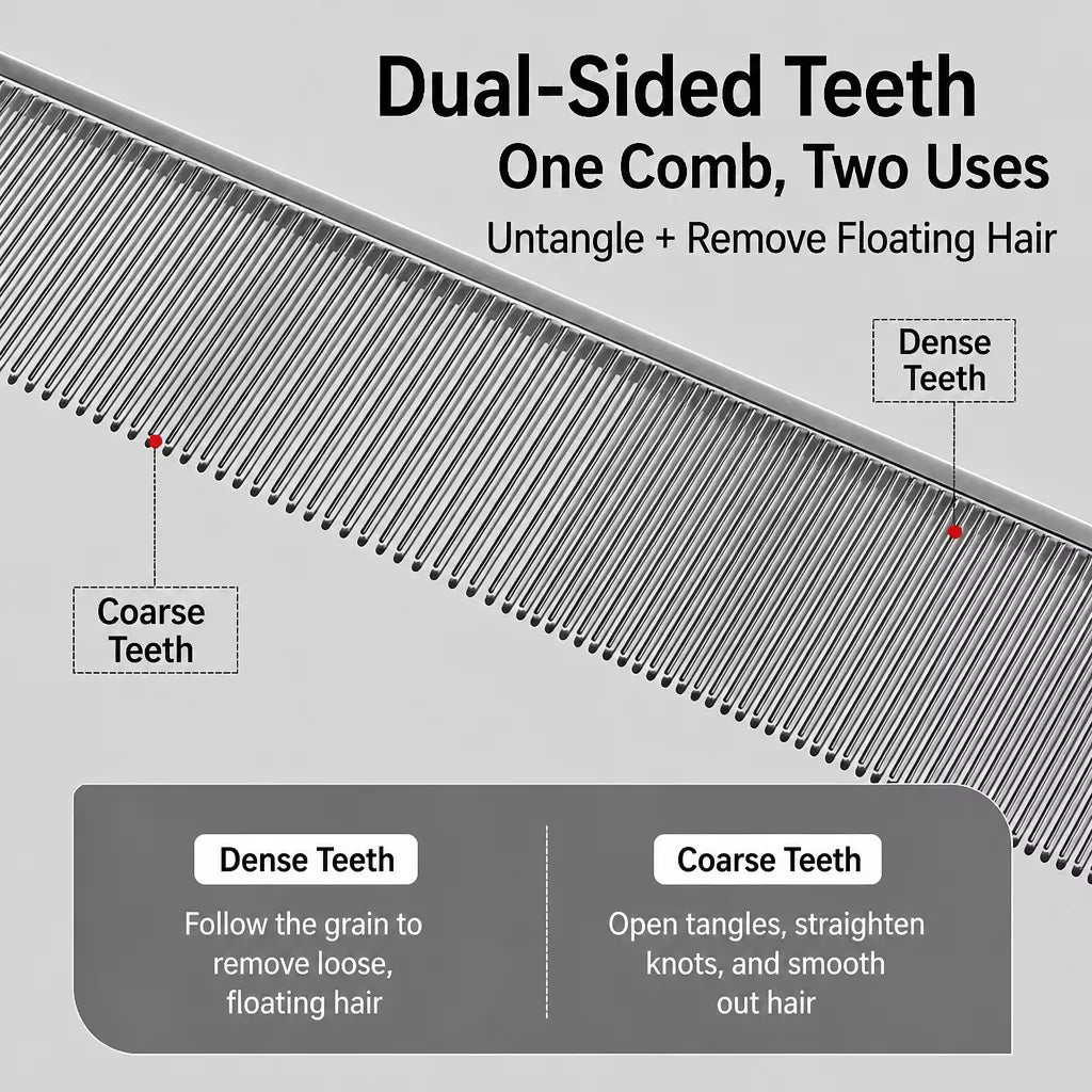 Stainless Steel Pet Grooming Comb for Cats and Dogs