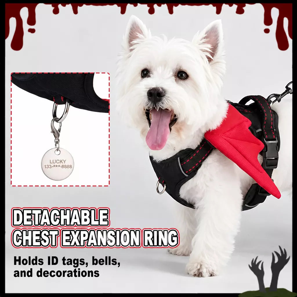 Wing-Detail Nylon Dog Harness