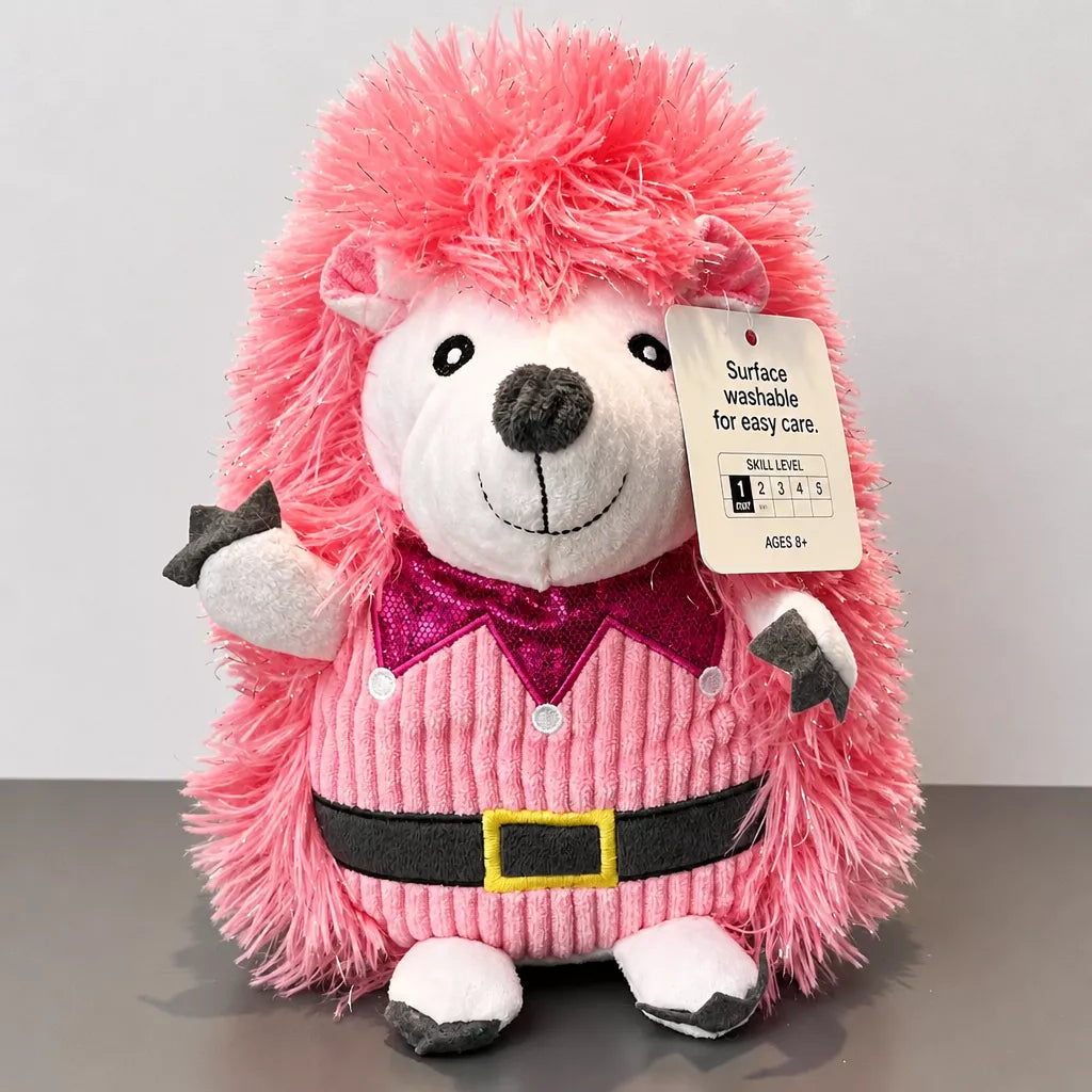 Plush Dog Toys with Squeakers and Crinkle Details