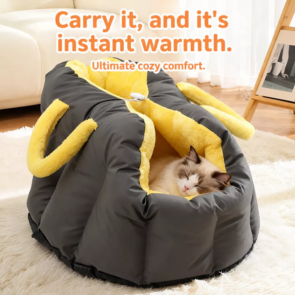 Enclosed Pet Car Carrier for Cats and Small Dogs