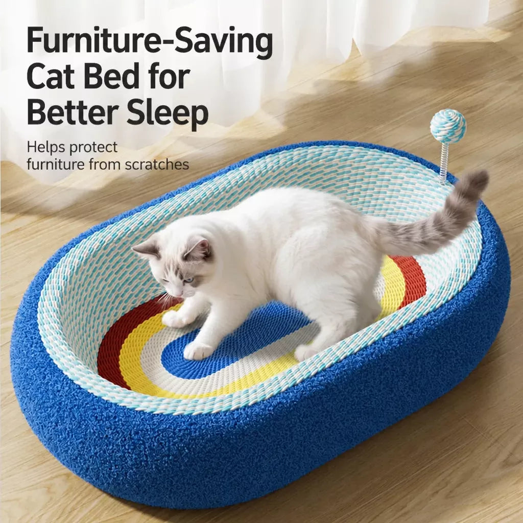 Cat Scratcher Bed with Sisal Mat