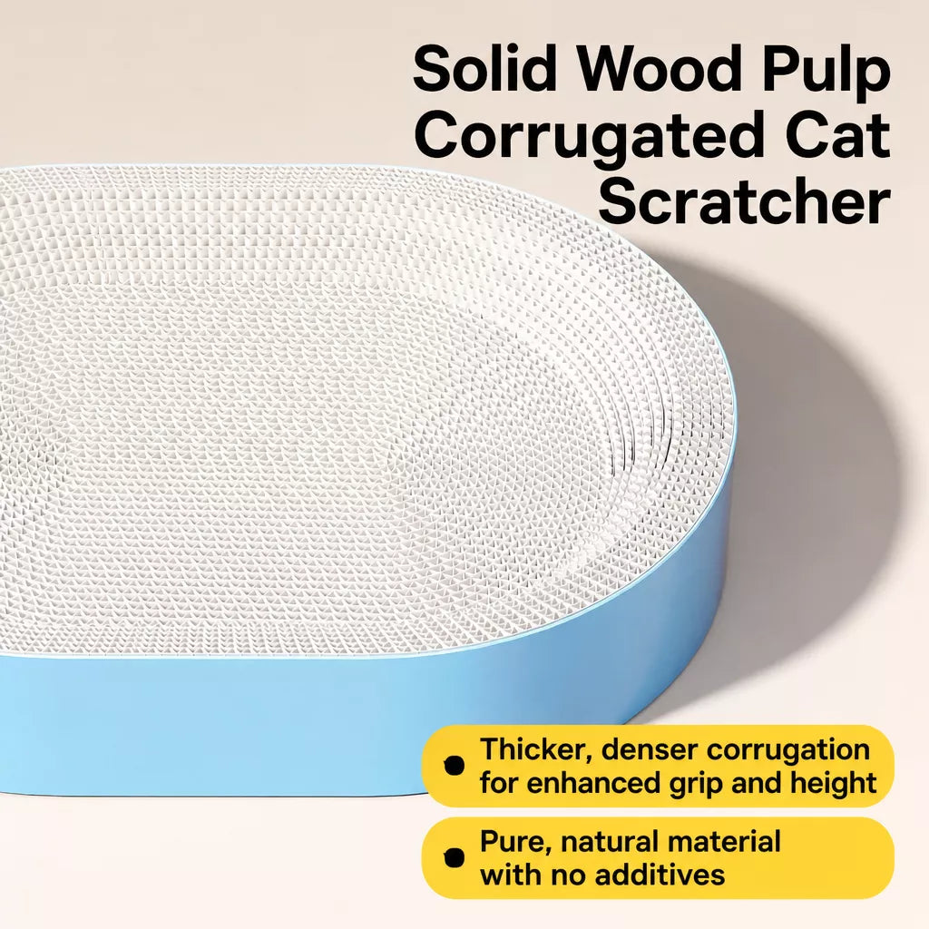 Oval Corrugated Cardboard Cat Scratcher Bed