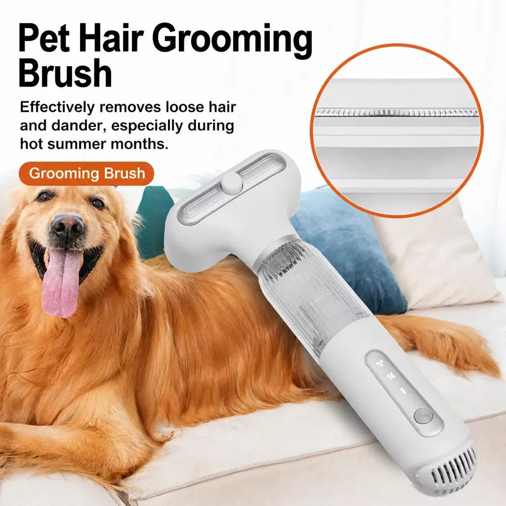 Pet Grooming Vacuum and Dryer with Deshedding Brush