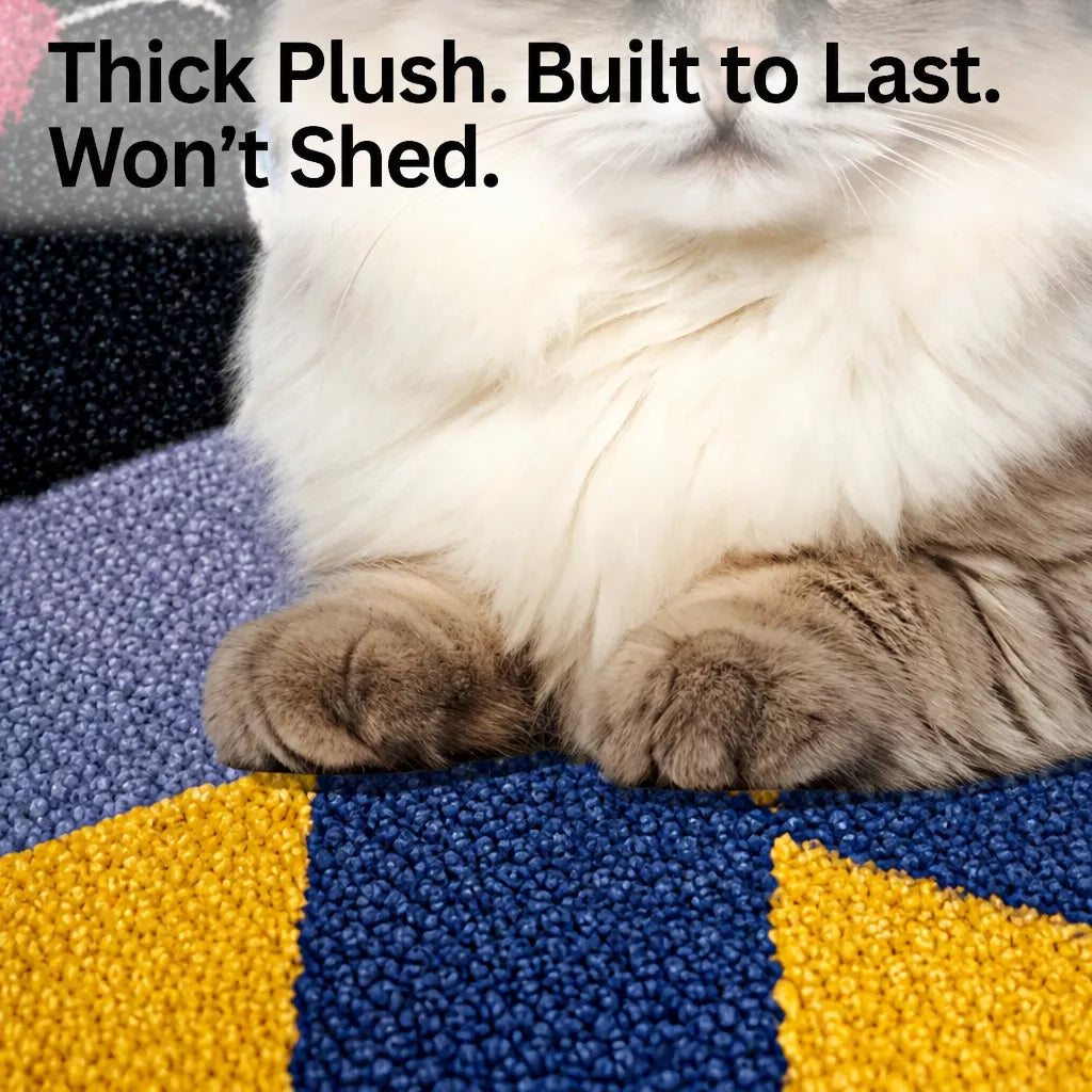 Peel-and-Stick Felt Cat Scratcher Wall Mat