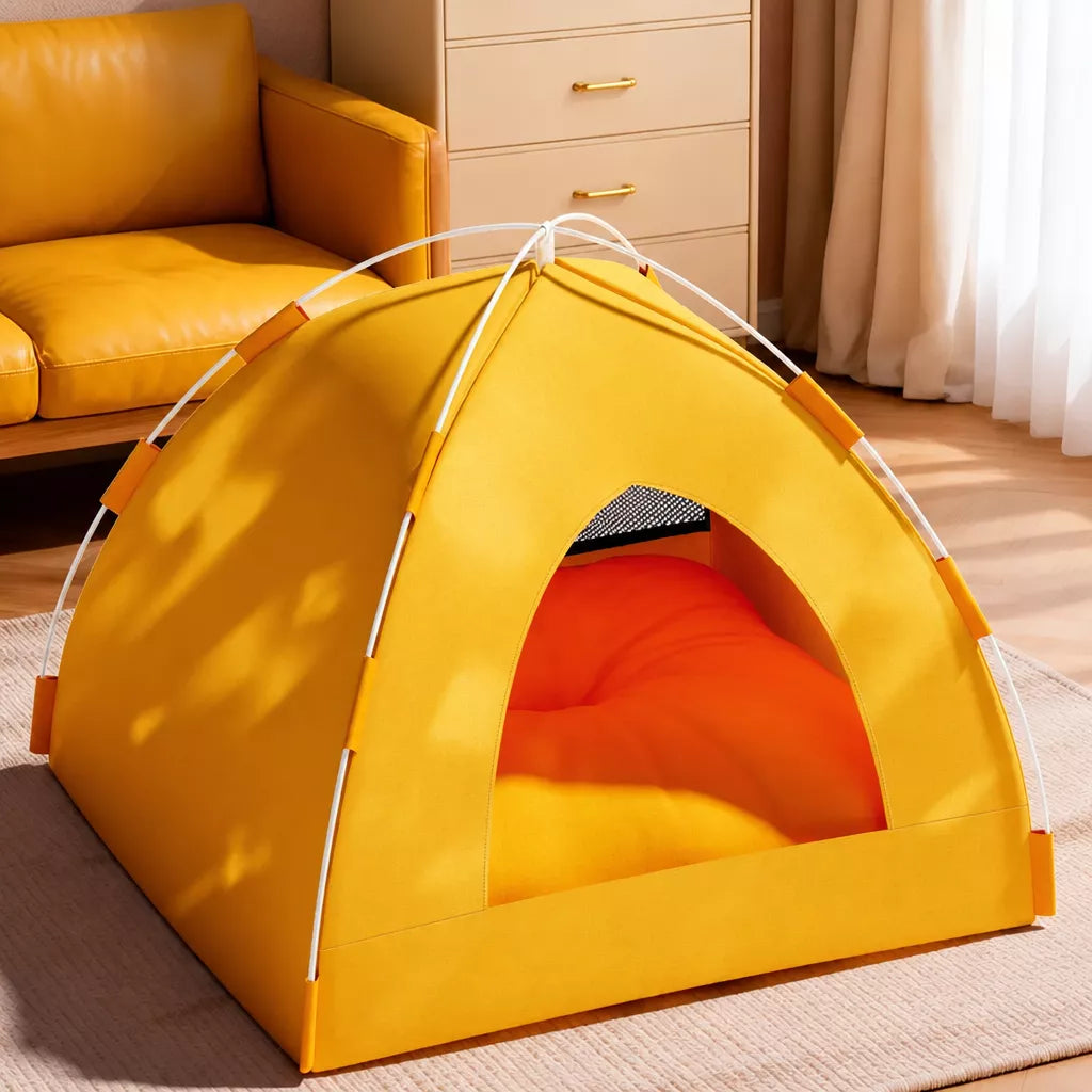 Tent-Style Pet Bed with Removable, Washable Cover