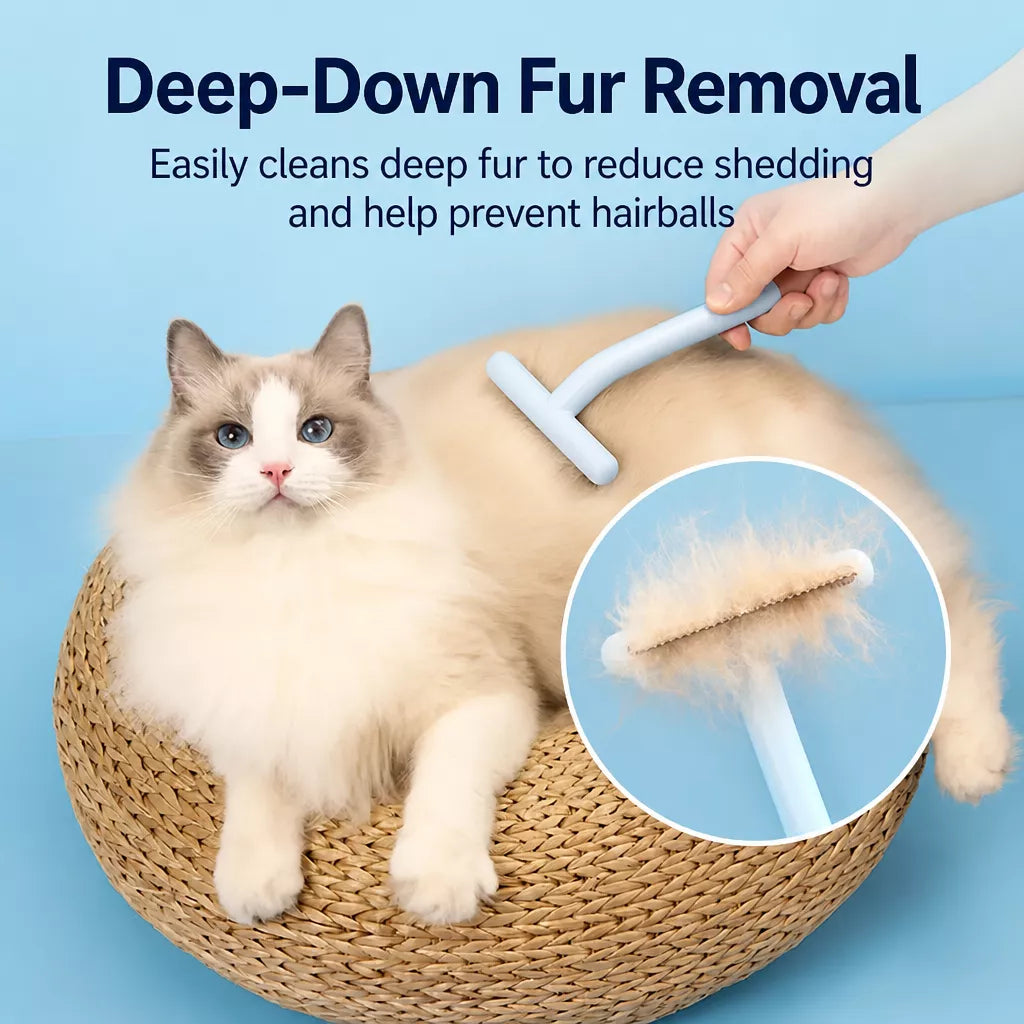 Pet Grooming Rake Comb for Cats and Dogs with Long and Short Teeth