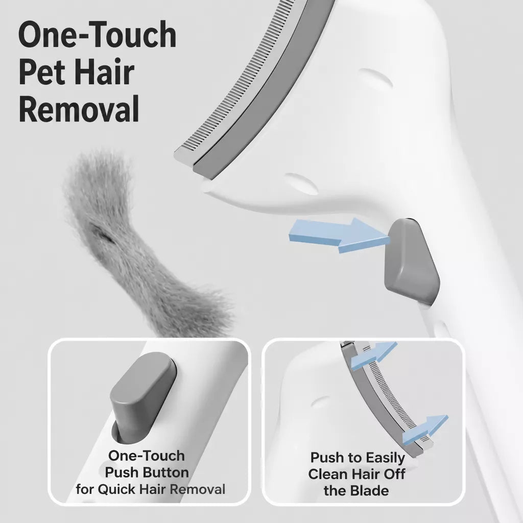 Curved-Tooth Pet Grooming Comb for Cats and Dogs