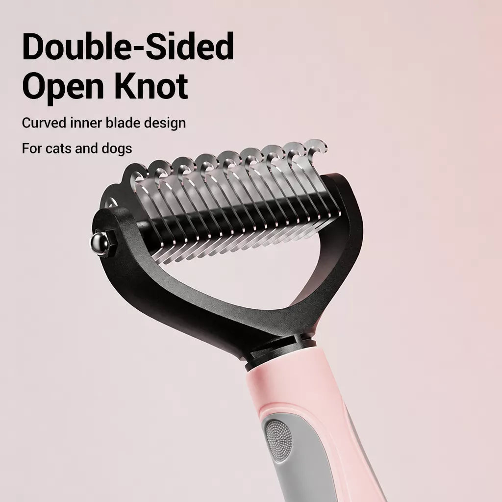 Double-Sided Detangling & Thinning Comb for Long-Haired Cats
