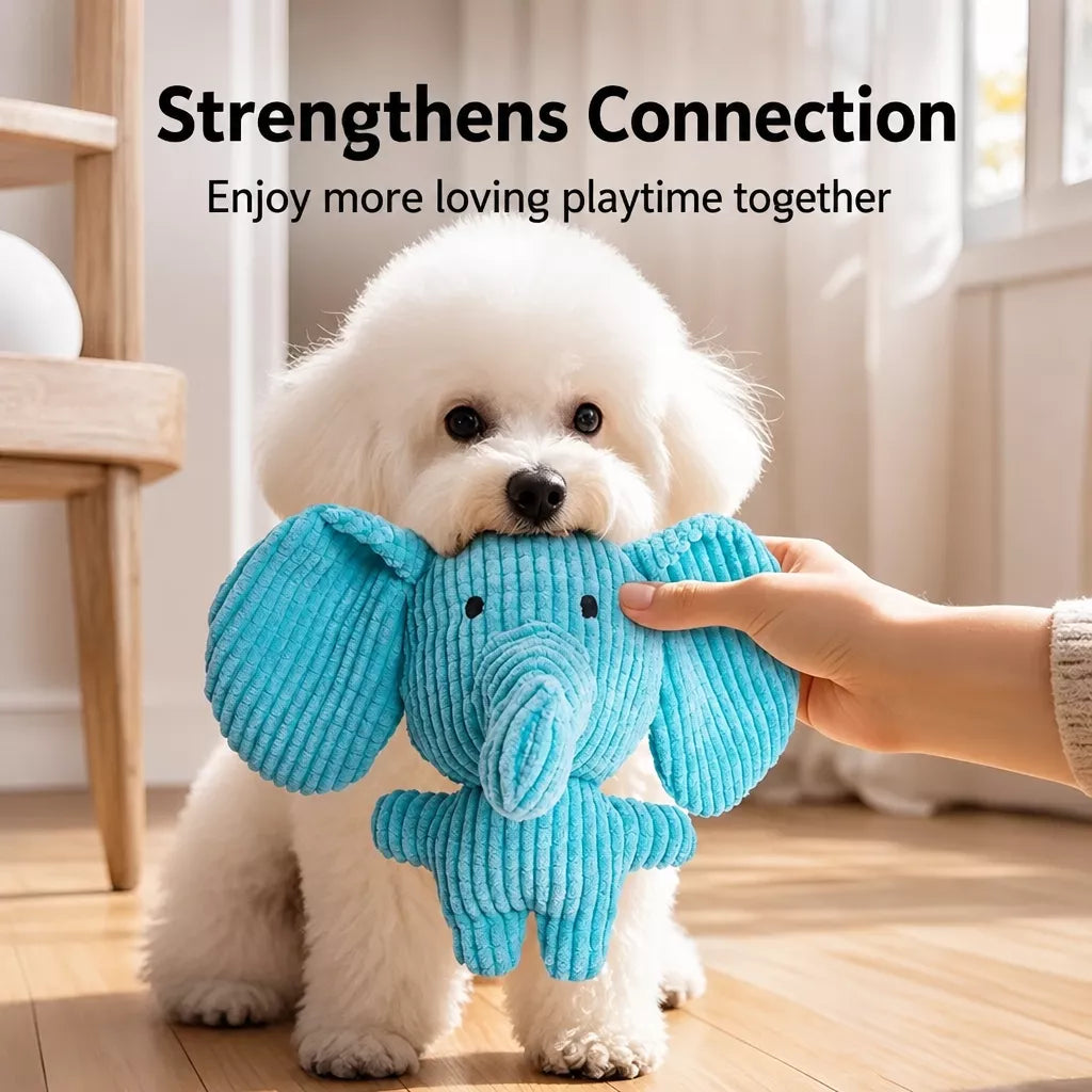 Plush Squeaky Dog Toy for Chewing and Interactive Play