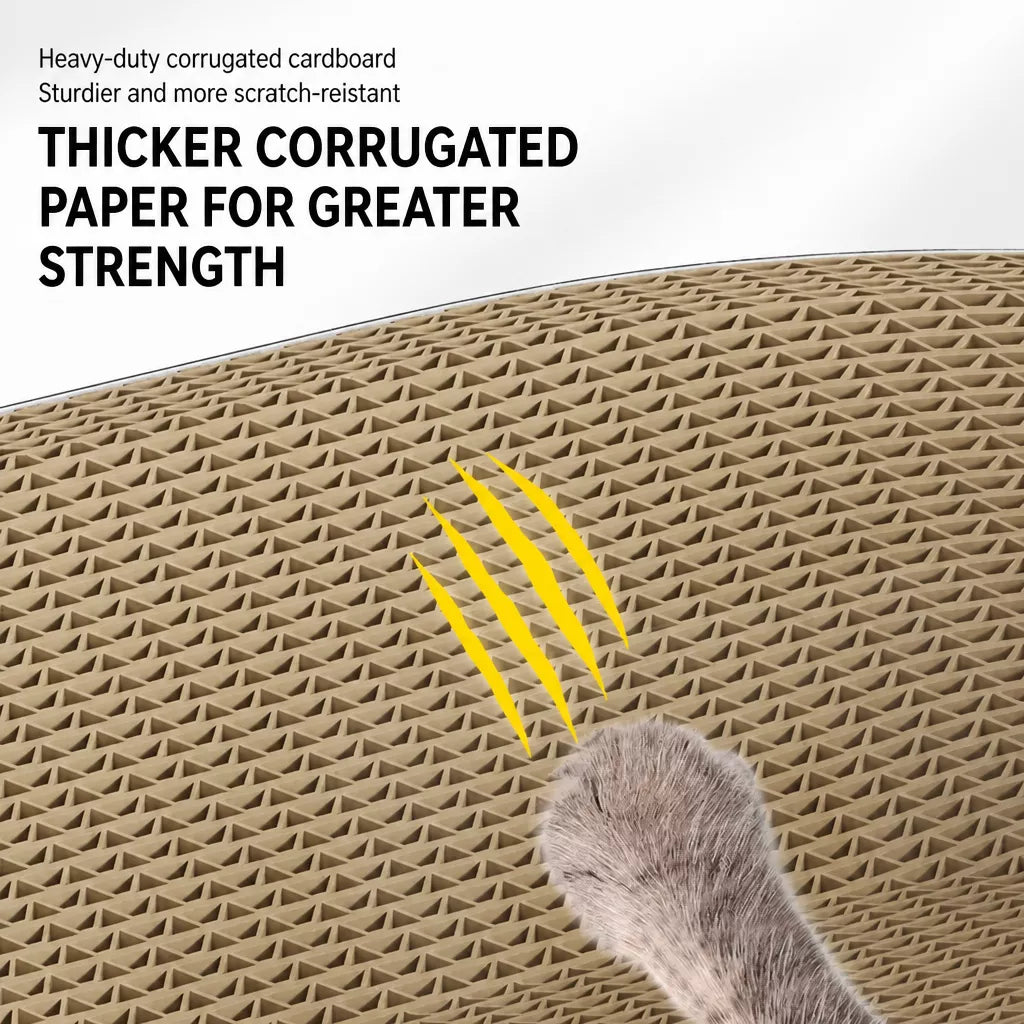 2-in-1 Corrugated Cardboard Cat Scratcher & Tunnel Bed