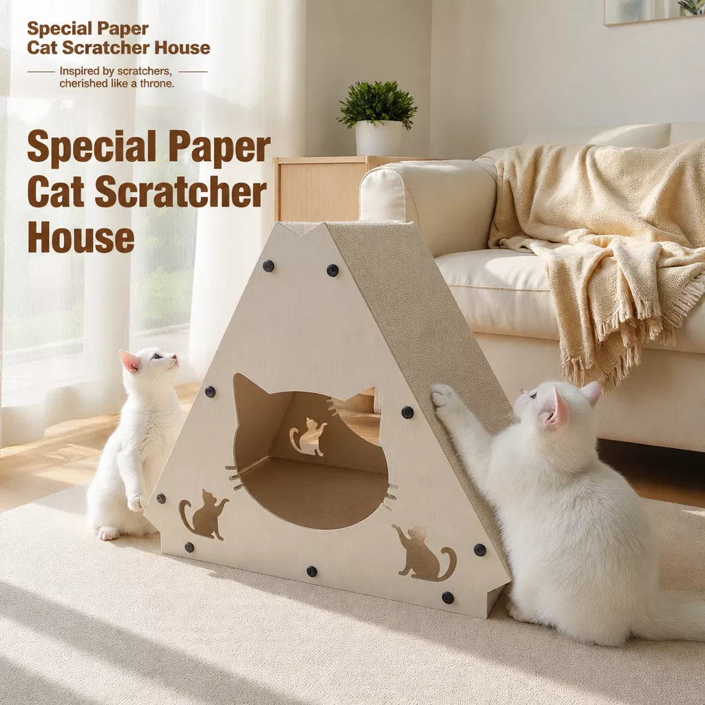 Triangular Cat Scratcher House