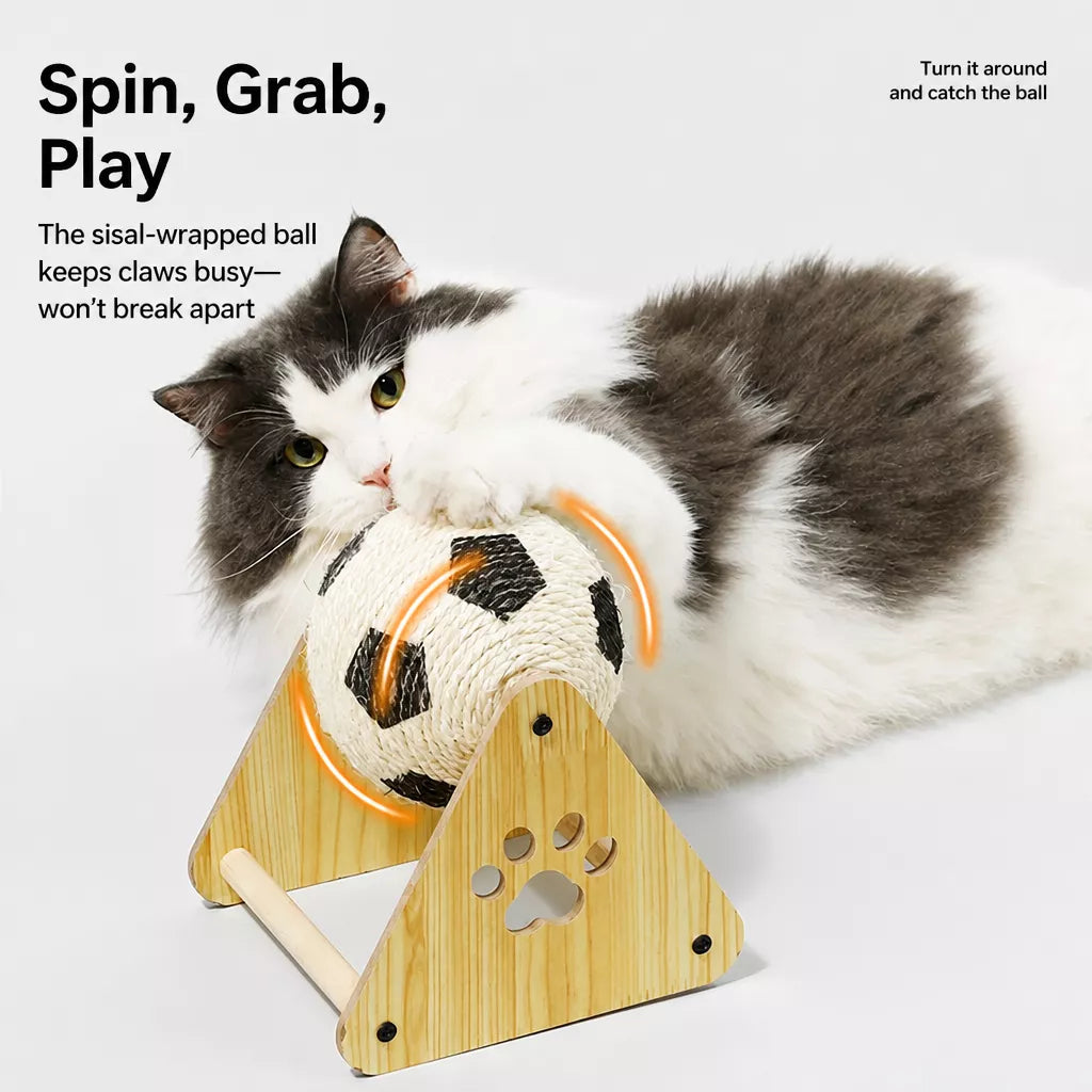 Vertical Sisal Cat Scratcher and Climbing Toy