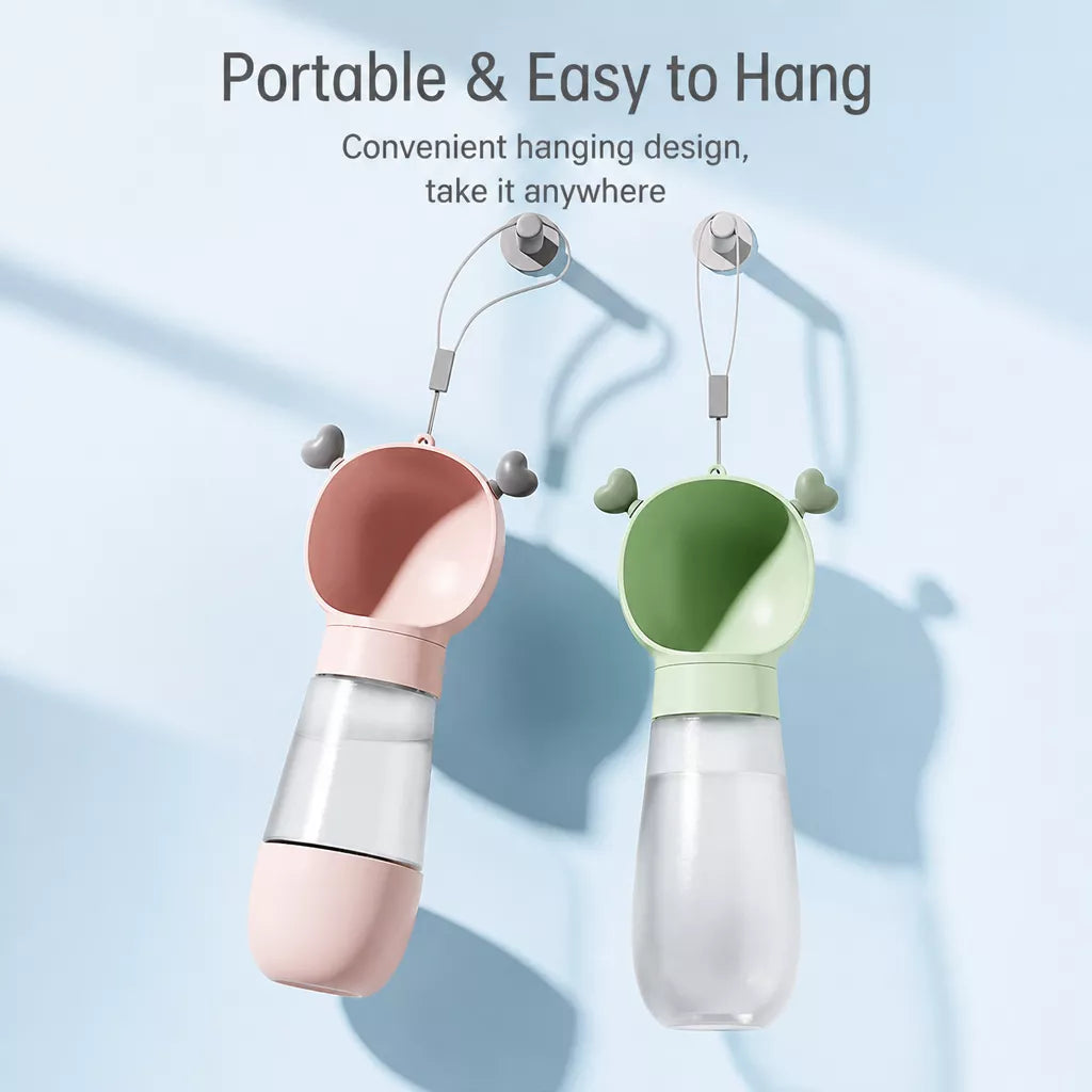 Portable Dog Water Bottle with Foldable Cup for Travel
