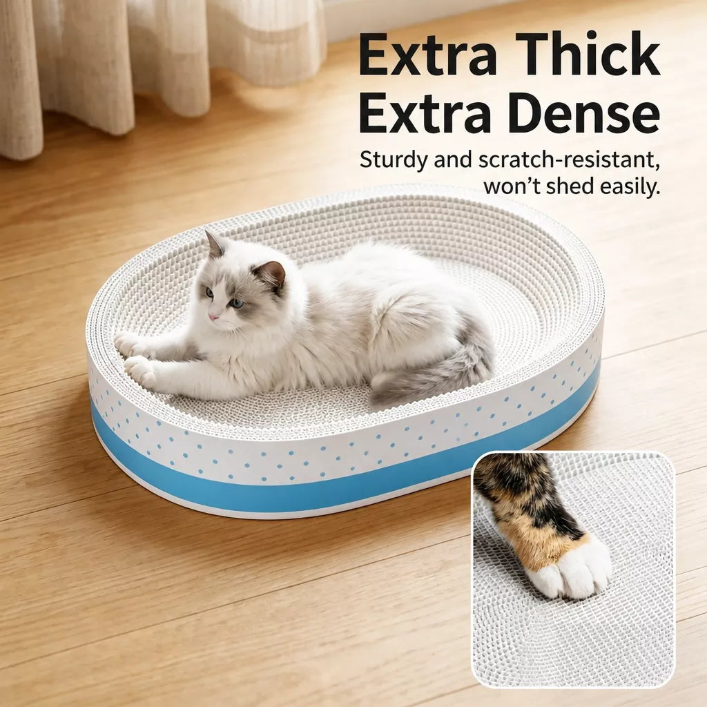Corrugated Cardboard Cat Scratcher Bed