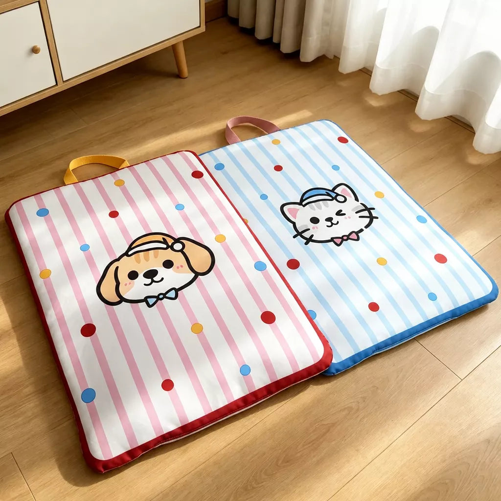 Waterproof Striped Pet Bed Mat for Dogs & Cats