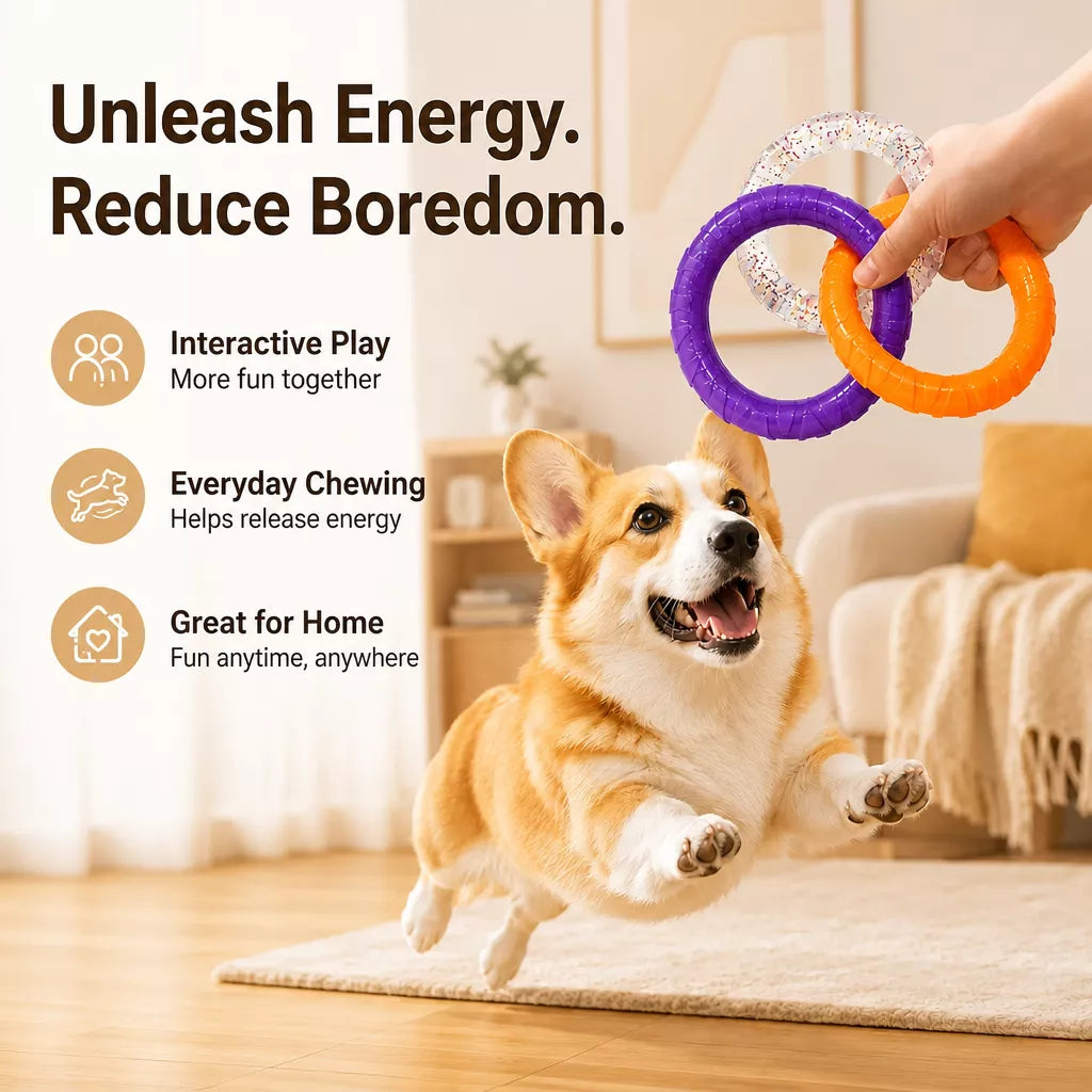 Interactive Dog Tug Ring Toy