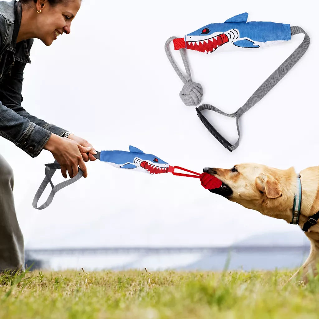 Interactive Squeaky Rope Tug Toy for Medium and Large Dogs