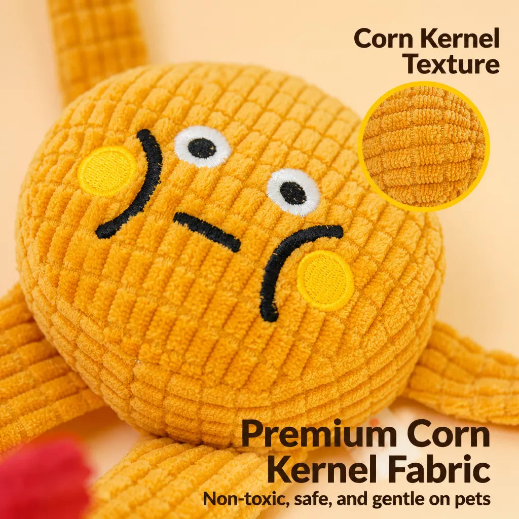 Waffle Plush Cat Toy with Crinkle Sound & Catnip