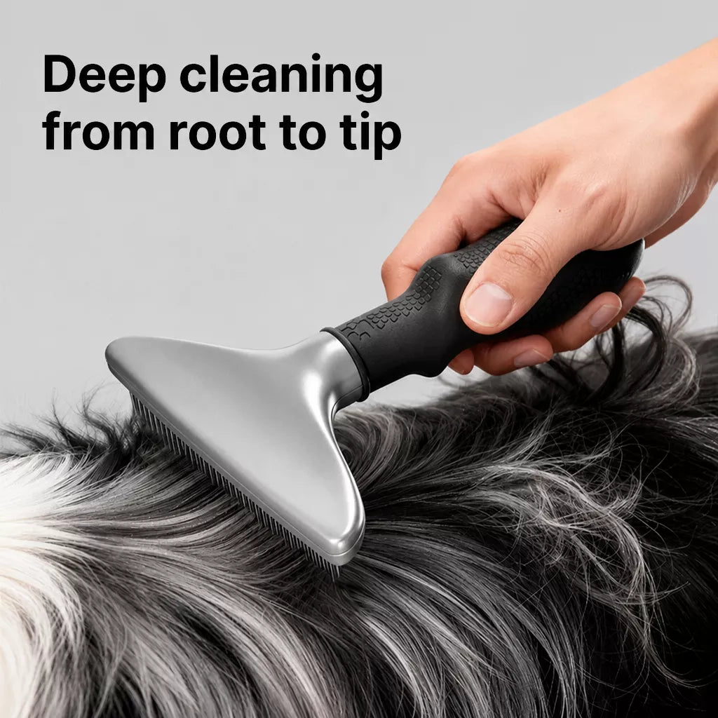 Dog & Cat Detangling Rake Comb for Long-Haired Coats