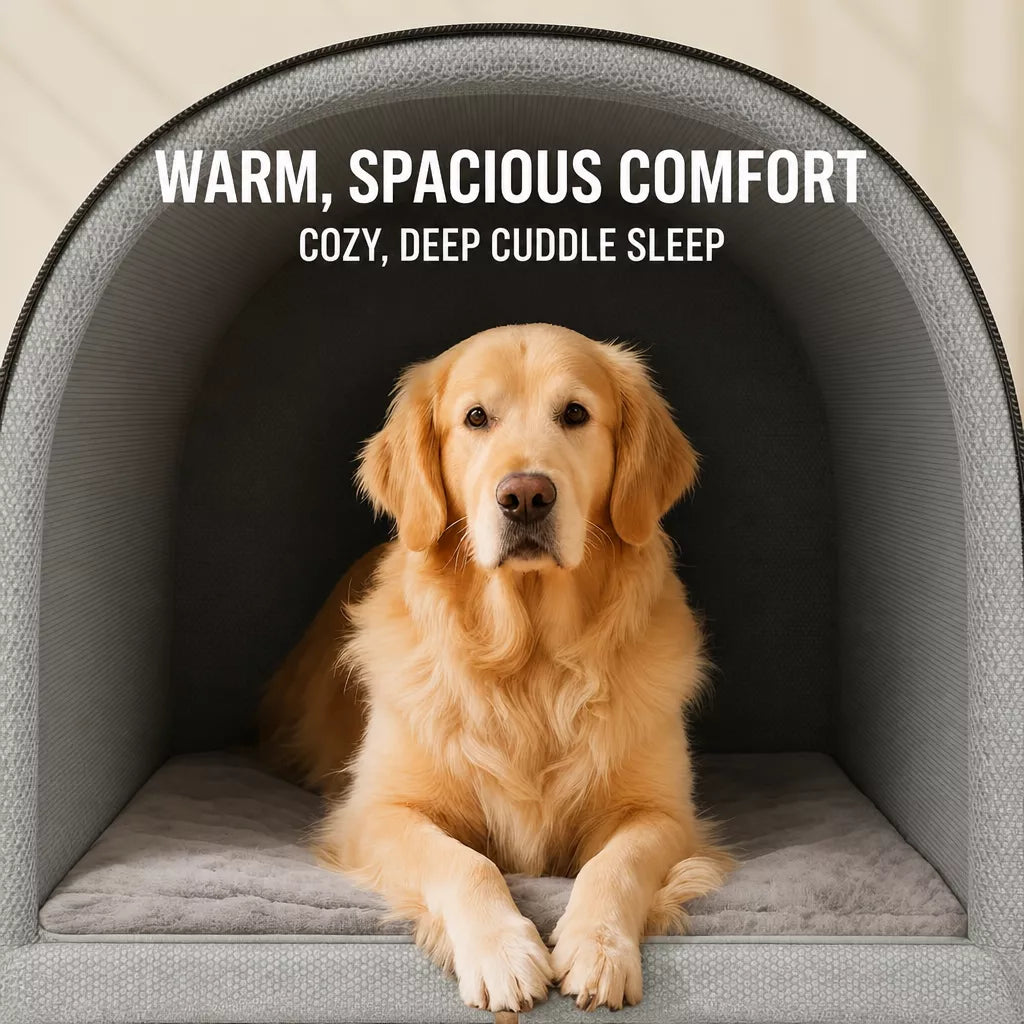 Enclosed Covered Pet Bed for Dogs and Cats