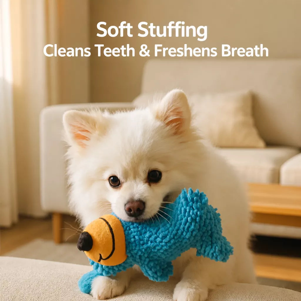 Squeaky Mop Dog Toy