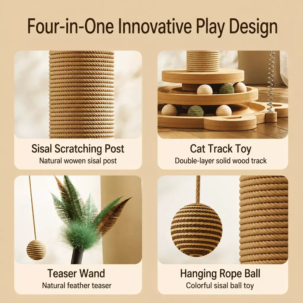 Vertical Cat Scratching Post and Climbing Tower