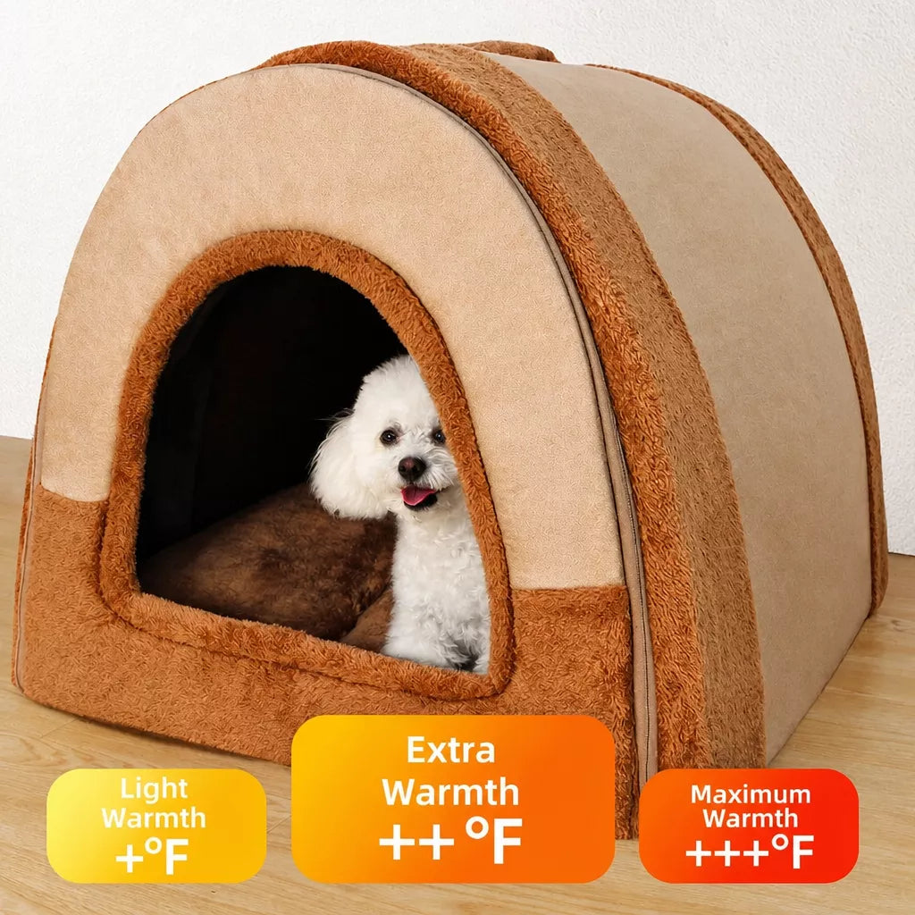 Enclosed Washable Pet Bed for Dogs and Cats