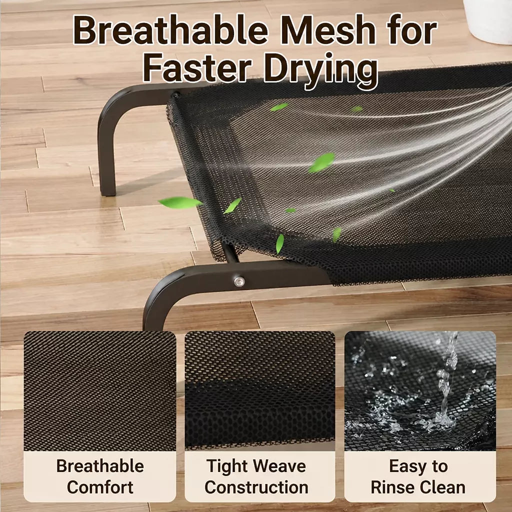 Elevated Mesh Dog Bed with Metal Frame
