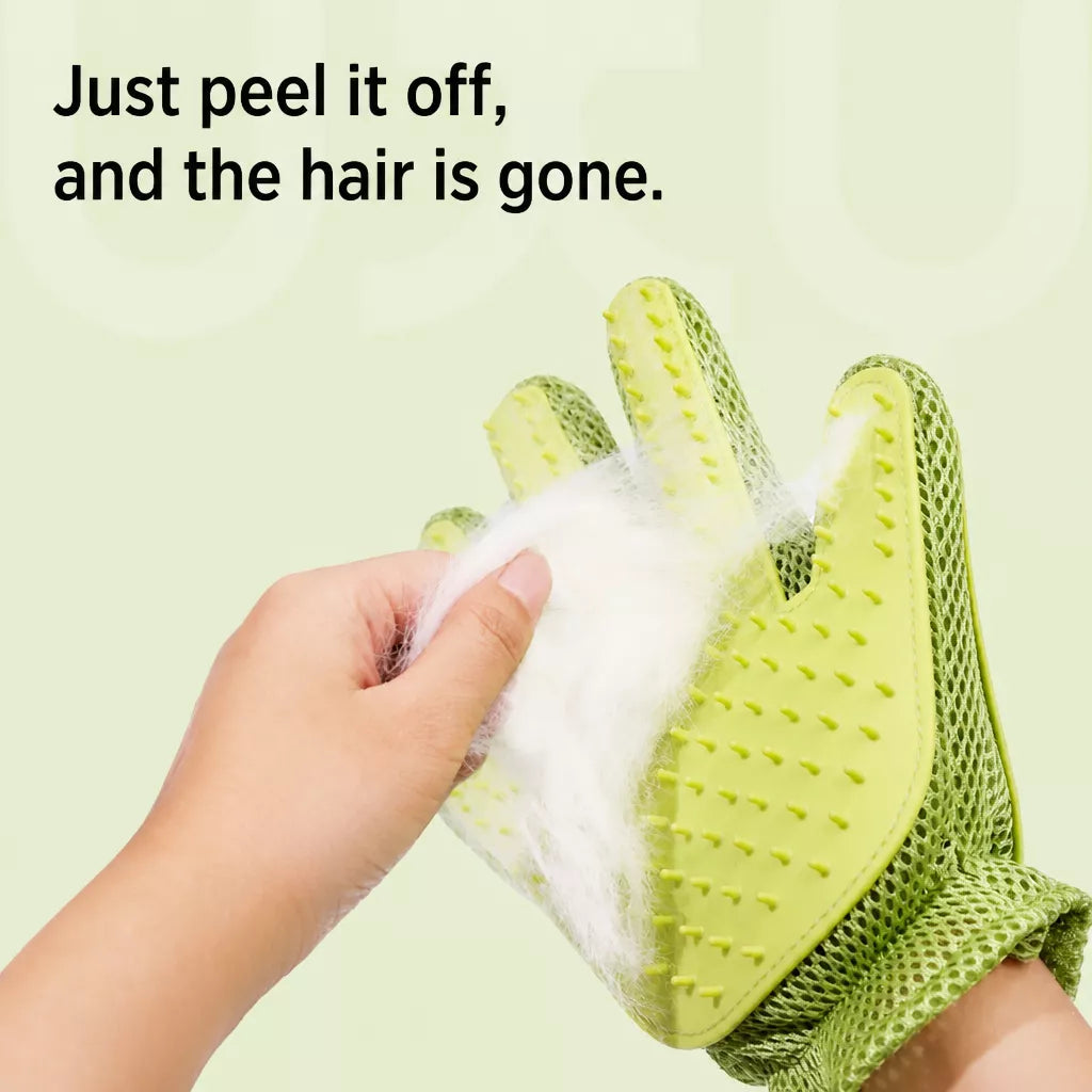 Double-Sided Cat Grooming Glove for Loose Fur