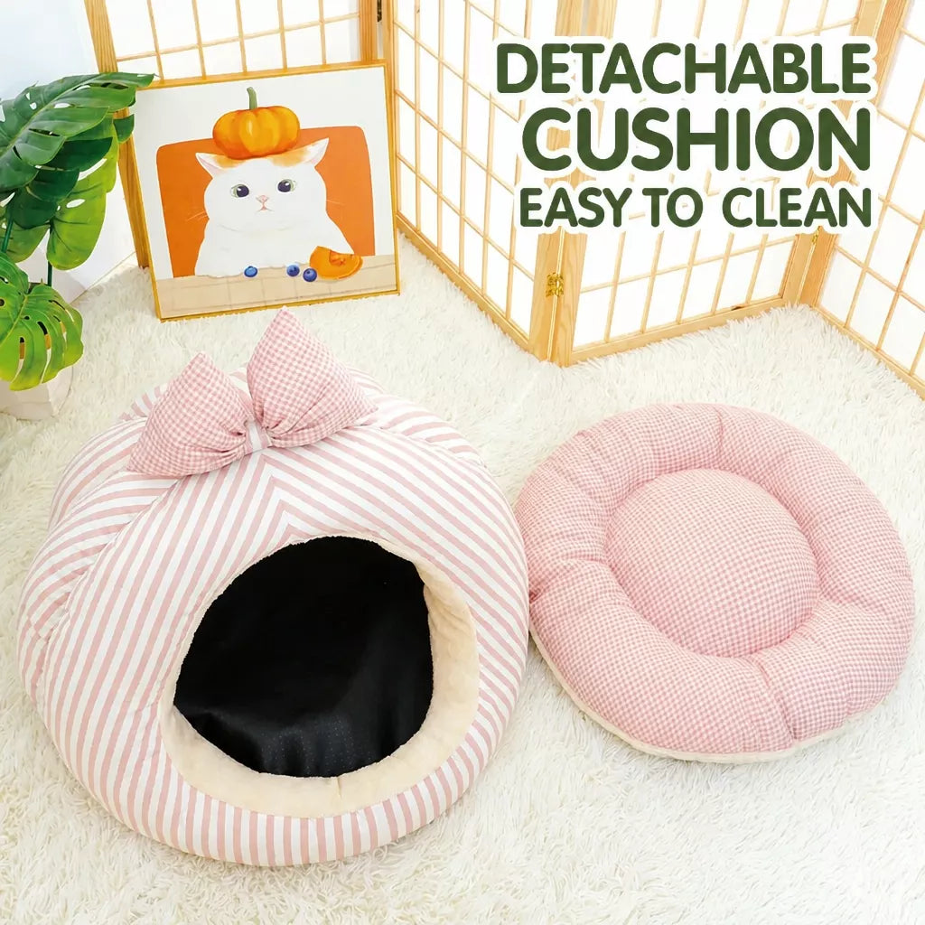 Enclosed Tent Pet Bed for Cats and Small Dogs