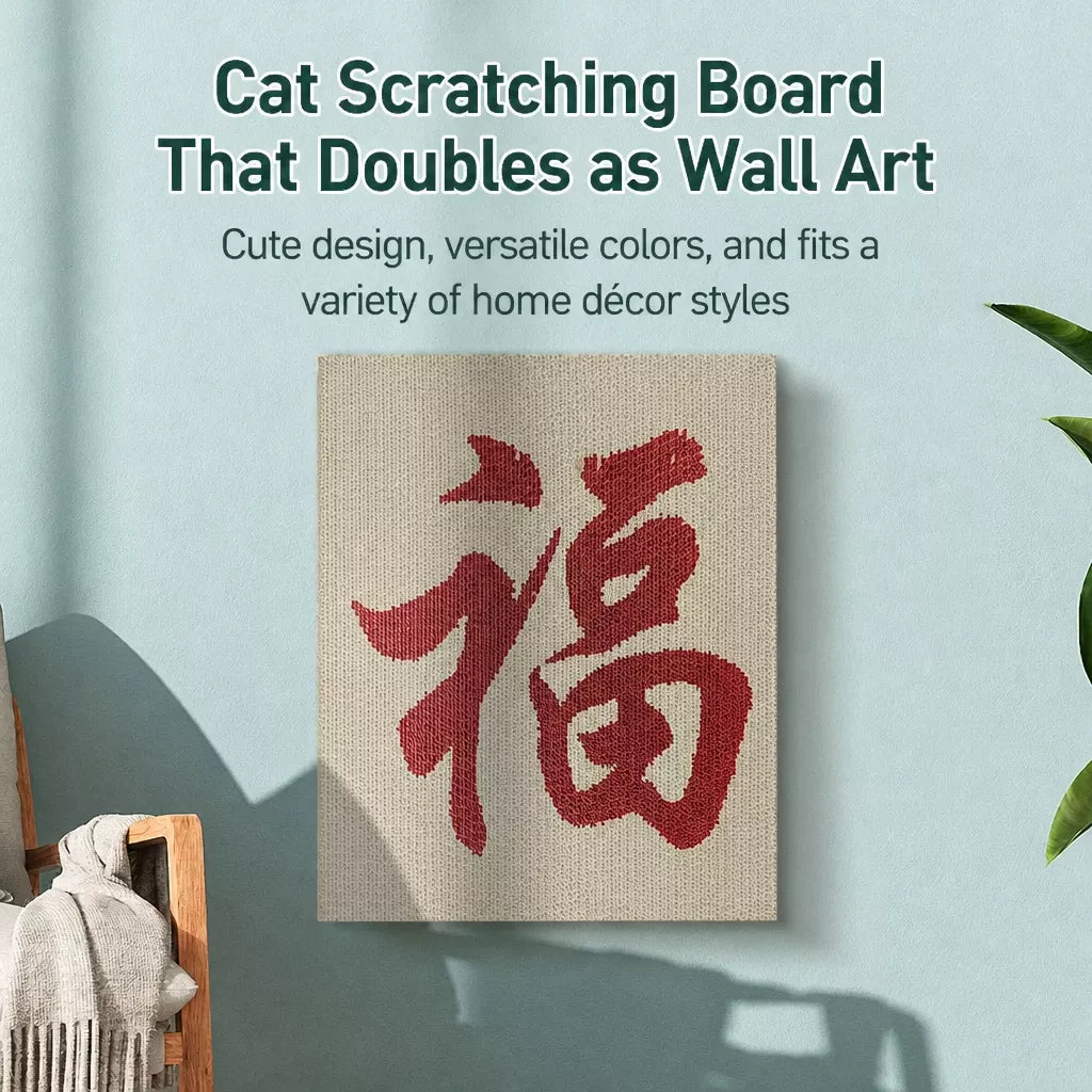 Wall-Mounted Kraft Paper Cat Scratcher