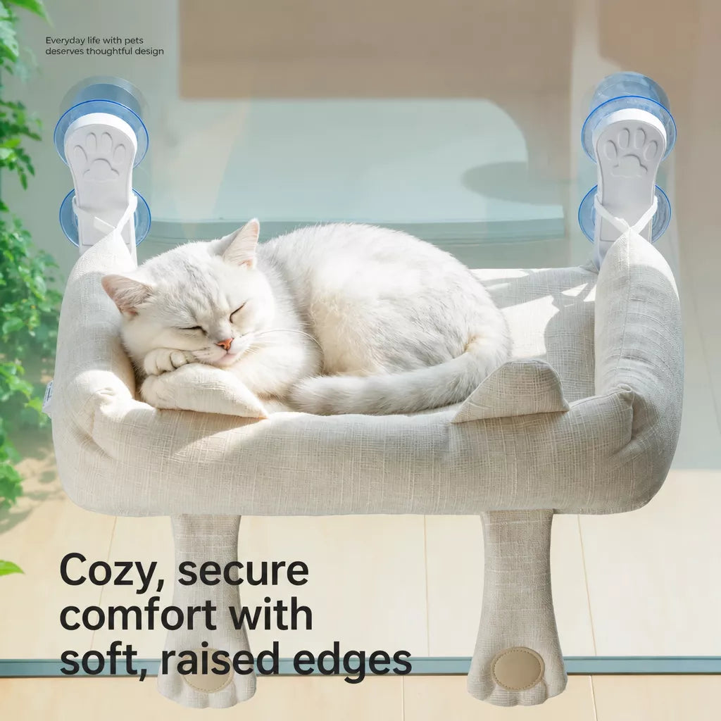 Window-Mounted Cat Hammock with Suction Cups