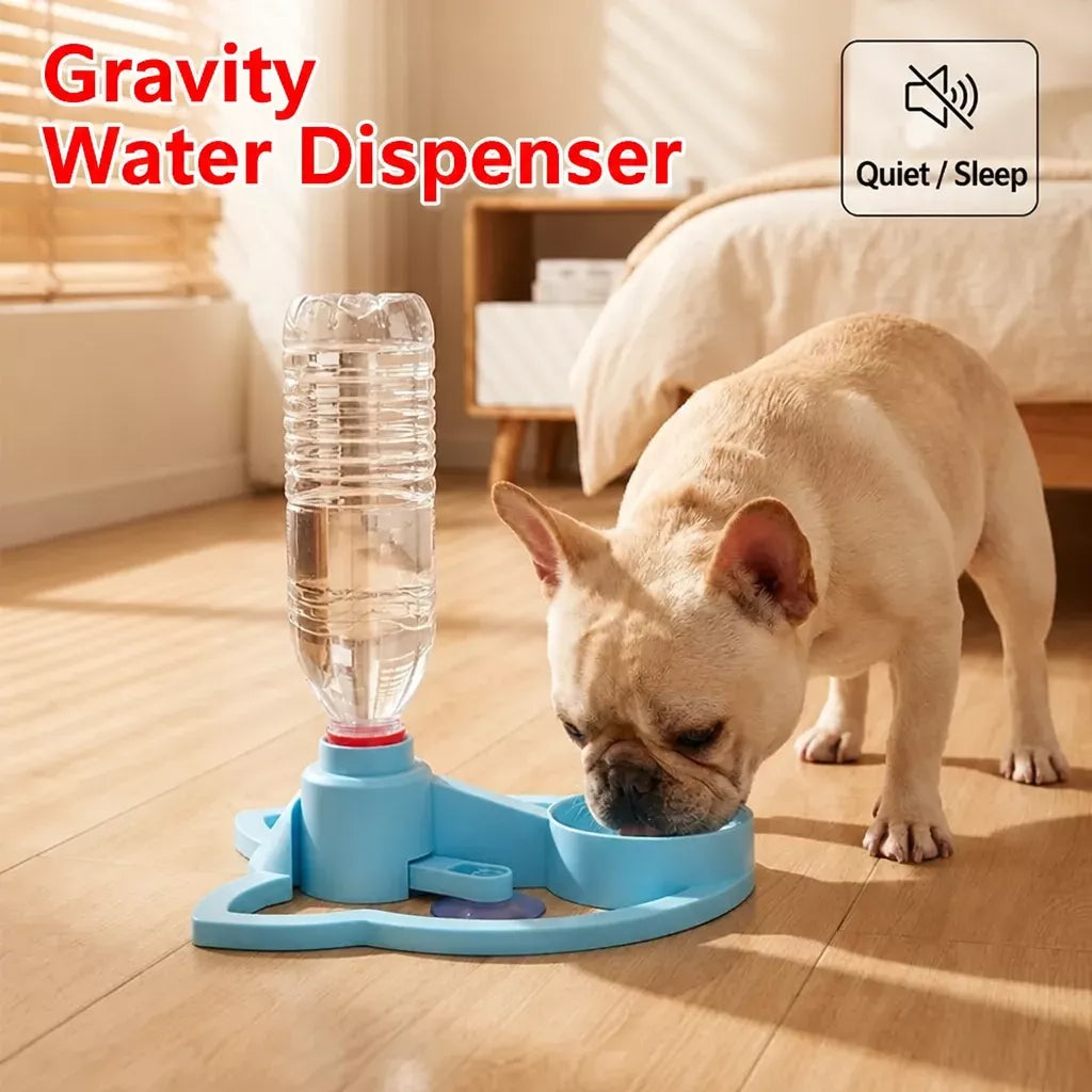 Portable Gravity-Fed Pet Water Dispenser