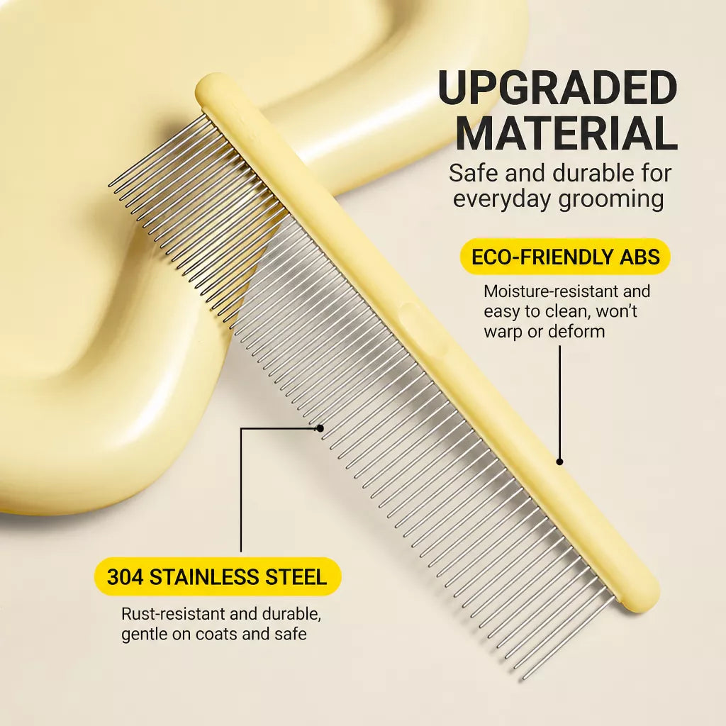 3-Piece Pet Grooming Comb Set for Cats and Dogs
